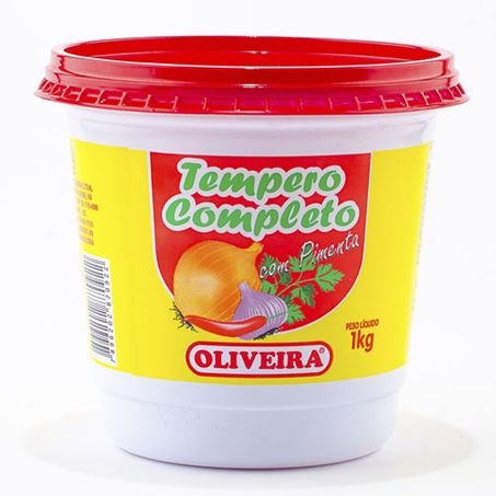 Tempero Oliveira Completo Pasta Com Pimenta Pote 1kg 
 
