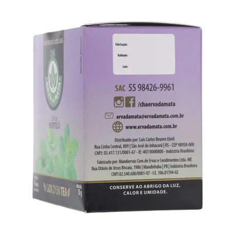 CHÁ ERVA DA MATA HORTELÃ CAIXA C/10 SACHÊS 360-25