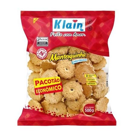 Biscoito klain manteiguinha pacotão econômico 500g