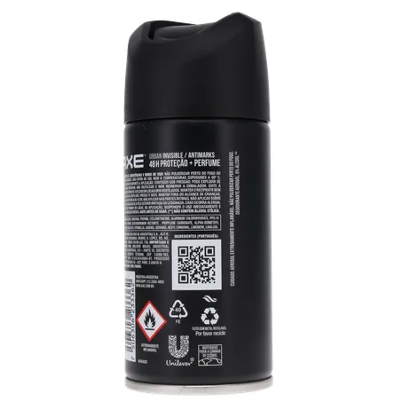 DESODORANTE AEROSSOL AXE 48H URBAN
150ML 360-21