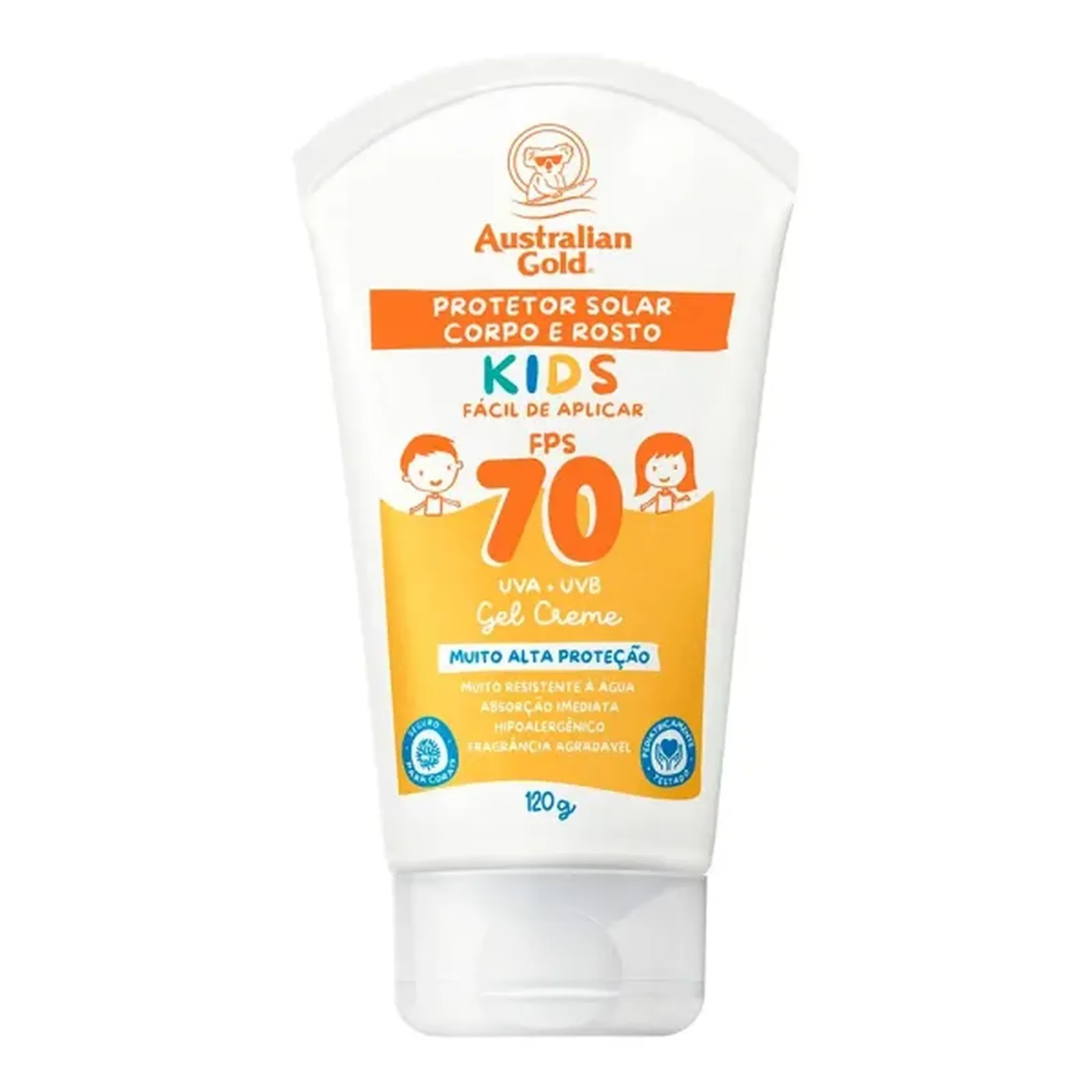 Protetor solar australian gold 70 fps kids 120ml