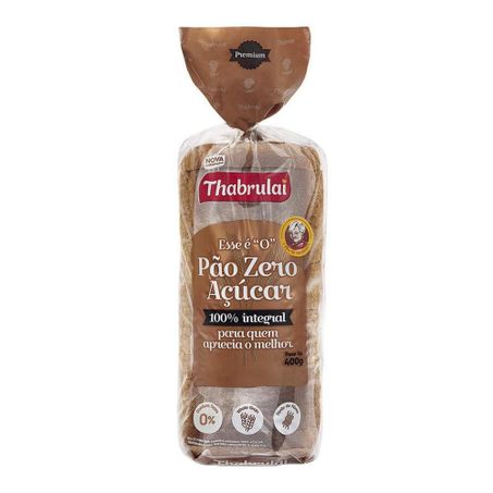 PÃO 100% INTEGRAL ZERO AÇÚCAR THABRULAI