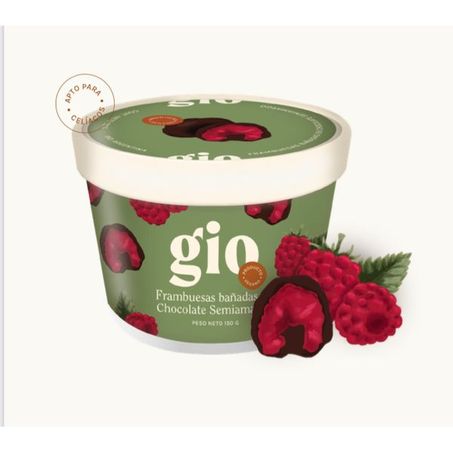 SOBREMESA DE FRUTA GIO FRAMBOESA C/CHOCOLATE POTE 150G