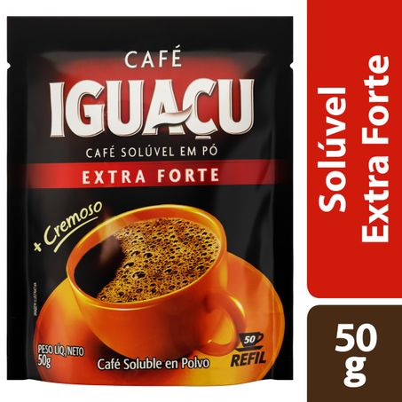 CAFÉ SOLÚVEL EM PÓ EXTRAFORTE IGUAÇU SACHÊ REFIL