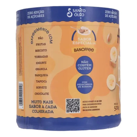 Pasta amendoim santo oleo banoffee 500g 360-26