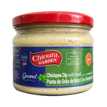 Pasta grao bico chtoura garden 310g manjericão