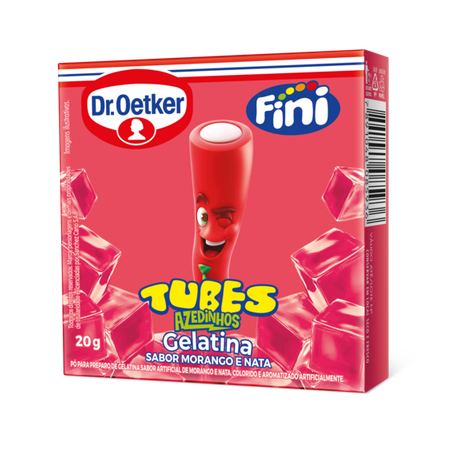 Gelatina Dr Oetker 20g Fini Tubes Morango Azedinho