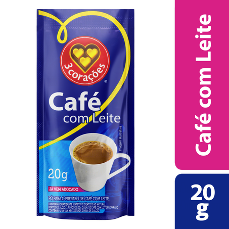Café com leite 3 corações 20g