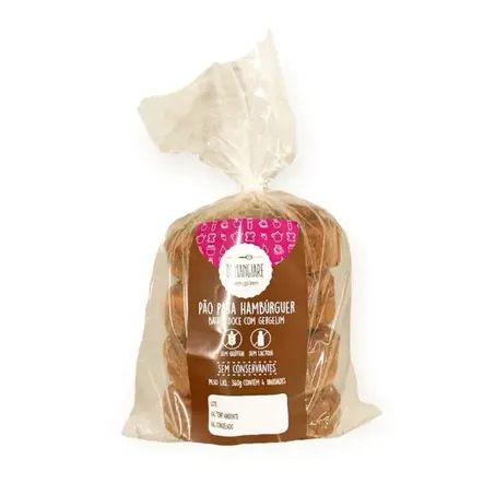 Pão de hambúrguer di mangiare batata doce c/ gerg. sem glúten c/4 360g
