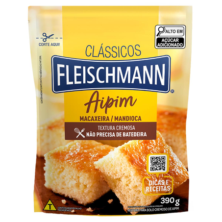 Mistura para Bolo Fleischmann 390g - Aipim