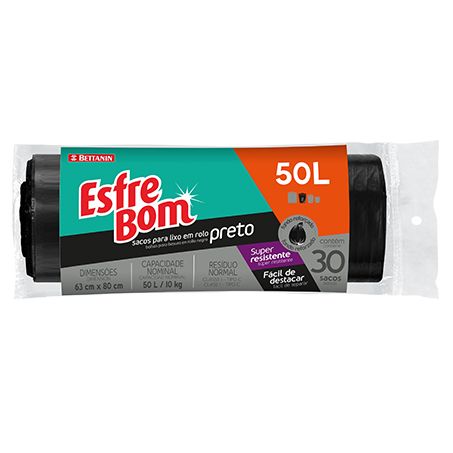 SACO DE LIXO ESFREBOM 50L C/30UN (069955)