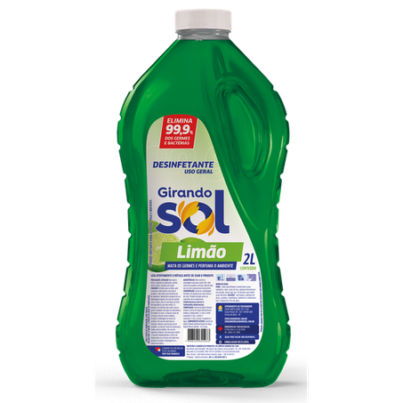 Desinfetante girando sol limao 2l