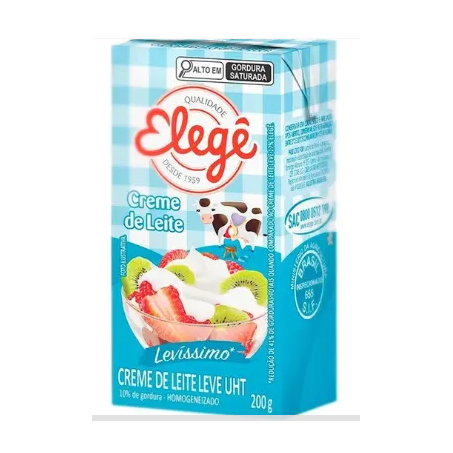 Creme de leite elege levissimo 200ml*.