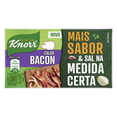 CALDO EM TABLETE BACON KNORR COM 6 UNIDADES