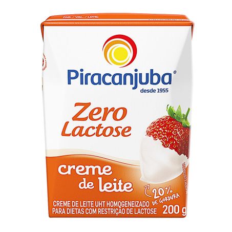 Creme de leite piracanjuba zero lactose 200g