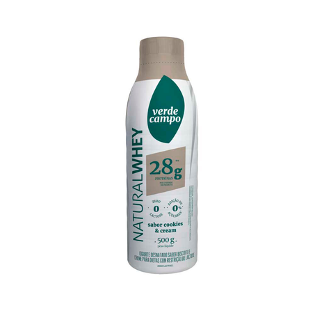 Iogurte Verde Campo Natural Whey 28G Cookies e Cream 500G