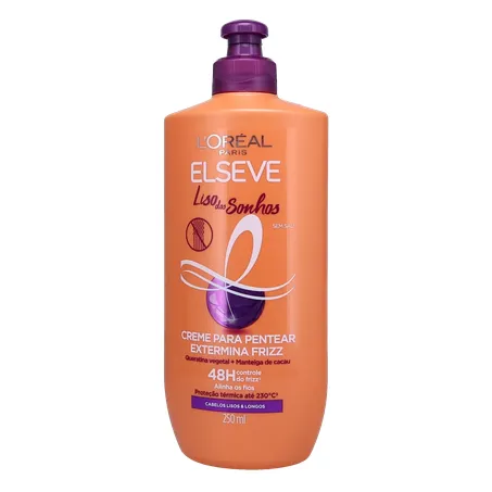 Creme para Pentear L'oréal Paris Elseve Liso dos Sonhos Extermina Frizz Frasco 250ml 360-1