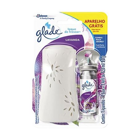 Odorizador glade aparelho automático + refil toque de frescor lavanda 12ml