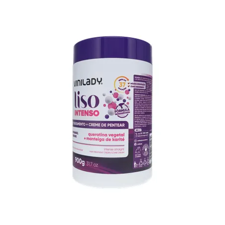 Creme de Tratamento + Creme de Pentear Vinilady Liso Intenso Pote 900gr 360-4