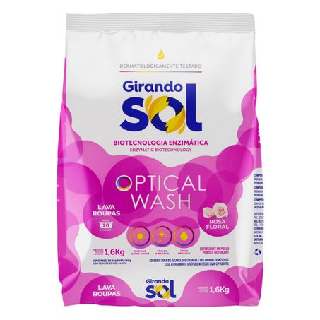 Lava roupas girando sol pct rosa floral 1,6 kg