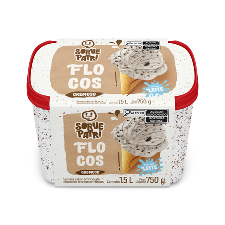 SORVETE SORVEPATRI 1.5L FLOCOS