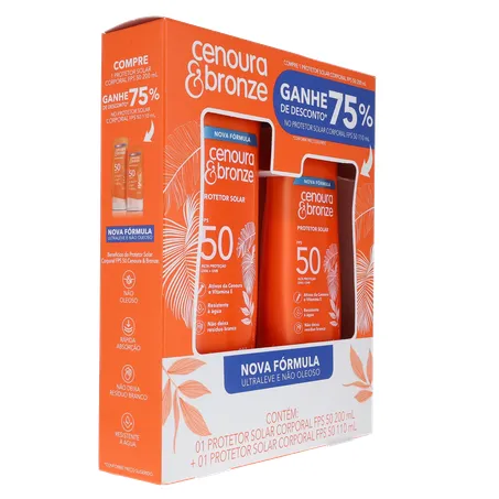 Protetor solar corporal cenoura e bronze 360-31