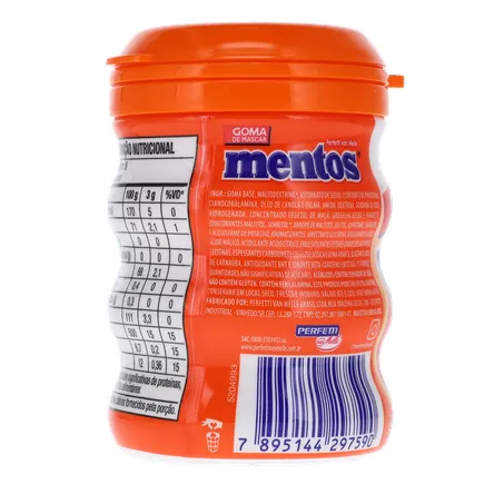Goma de Mascar Citrus Zero Açúcar Mentos Vitamins Pote 48g 24 Unidades 360-21