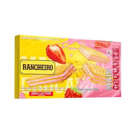 Wafer rancheiro morango 78g