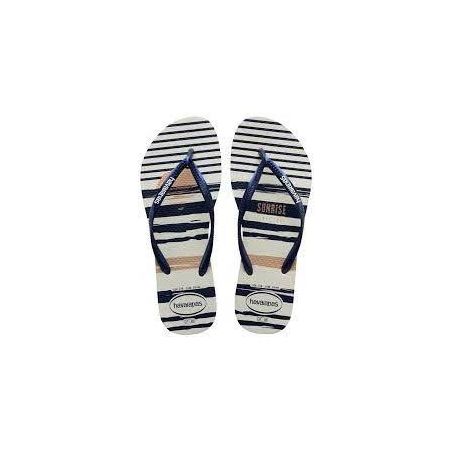 HAVAIANAS SLIM NATICAL BRANCO/AZUL 33/34 (101147)