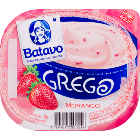 Iogurte batavo grego morango 100g