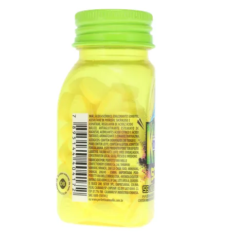 Pastilha Mentos Kiss Suor Limão Ácido Frasco com 55un - 38.5gr 360-3