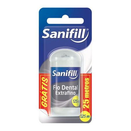 Fio dental sanifil extrafino menta l125p100m