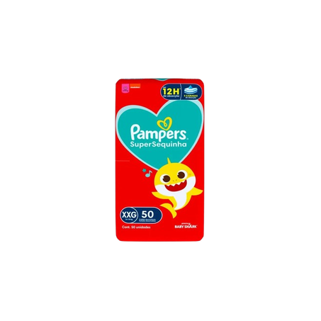 FRALDA SUPERSEQUINHA BABY SHARK PAMPERS XXG C/30  