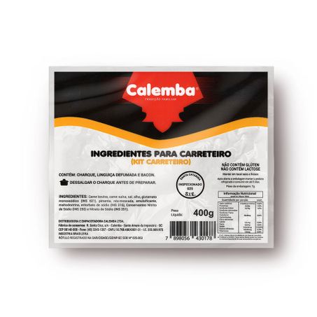 Ingredientes para carreteiro calemba