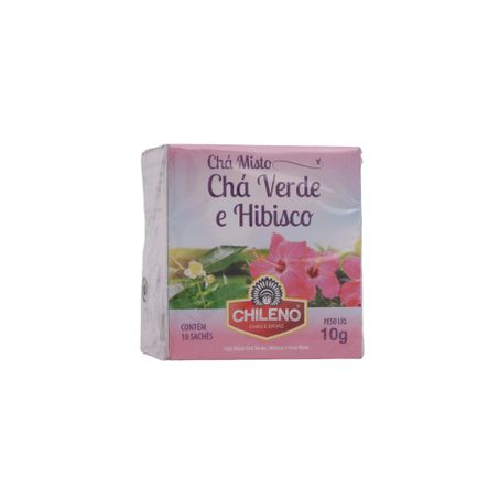 Chá Misto Chileno Chá Verde e Hibisco Caixa com 10un - 10gr 360-28