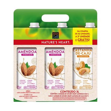 BEBIDA VEG NATURES HEART C/3X1L CAST CAJ