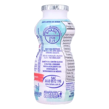 Bebida Láctea Fermentada Batavo Pense Zero Morango 170g 360-9