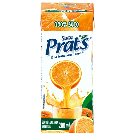 SUCO PRAT´S LARANJA INTEGRAL 200ML