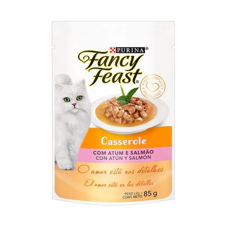 Ração Úmida Fancy Feast Casserole Atum E Salmão 85G