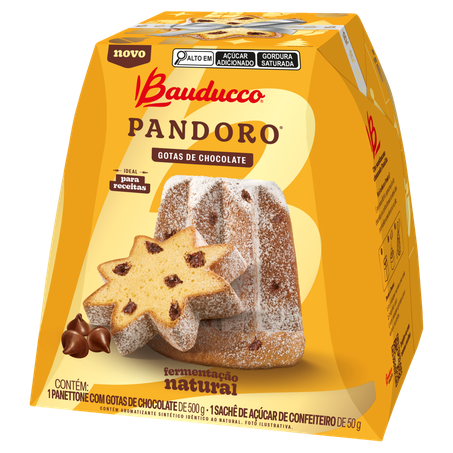 Pandoro com Gotas de Chocolate Bauducco 500g