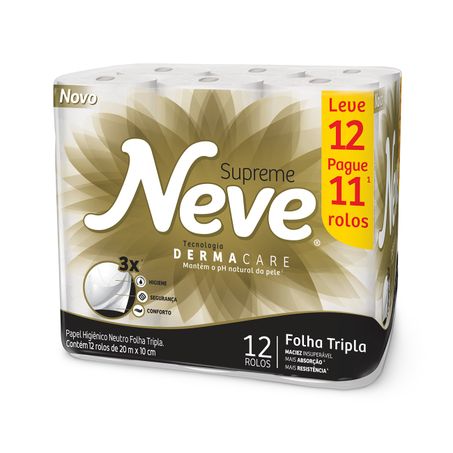 Papel hig neve supreme tripla promo 12un