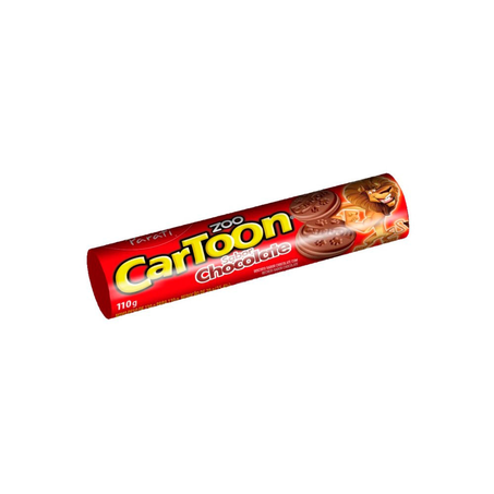 Biscoito Zoo Cartoon Chocolate Pacote 110G