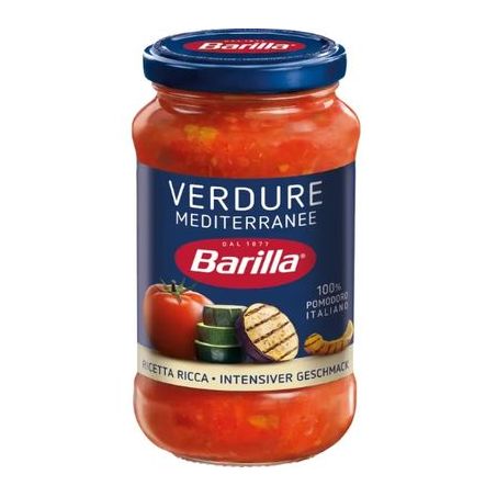 Molho de Tomate Verdure Barilla Mediterranee Vidro 400g