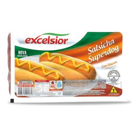 Salsicha superdog com urucum excelsior
