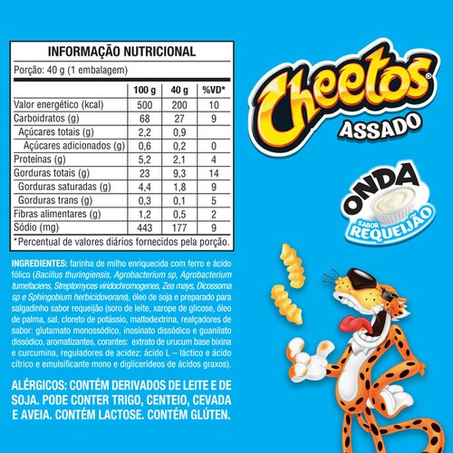 Salgadinho Elma Chips Cheetos Onda Requeijão 40g 360-2
