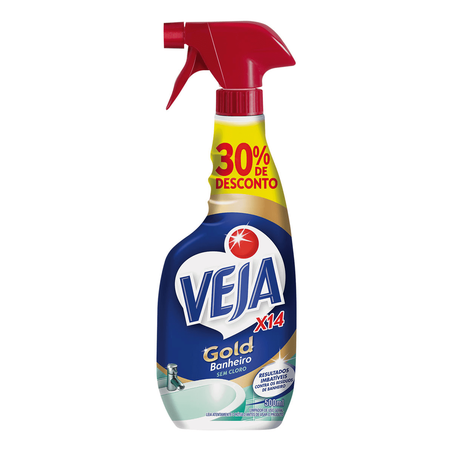 LIMPADOR BANHEIRO VEJA X-14 GOLD COM BORRIFADOR +30% DESCONTO
