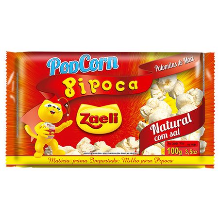 Pipoca para microondas zaeli natural 100g