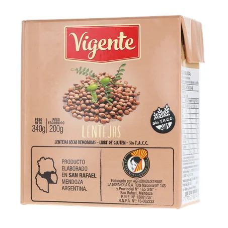 LENTILHA EM CONSERVA IMPORTADO DA ARGENTINA VIGENTE TP 200G 360-20