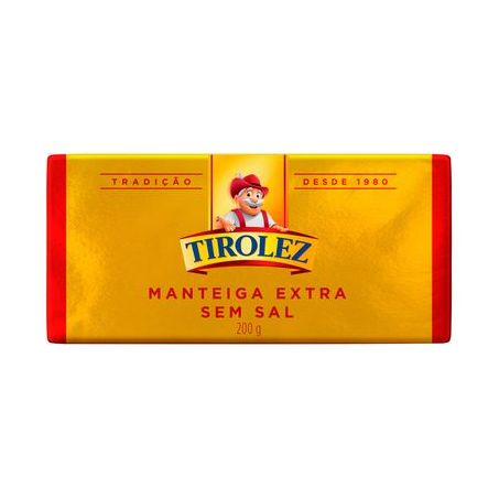 Manteiga tirolez sem sal tablet 200g
