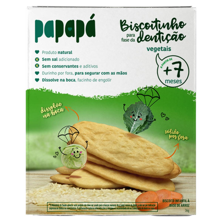 Biscoito Papapá 36g - Para Dentição - Vegetais
